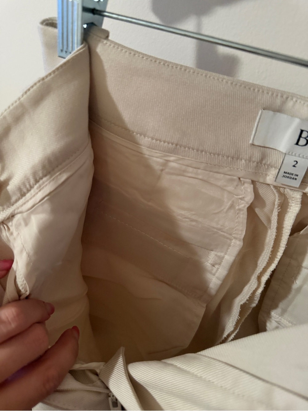 NWT Banana Republic Cruise Ivory Cotton & Lyocell Wide-Leg High-Rise Pants - Picture 9 of 12